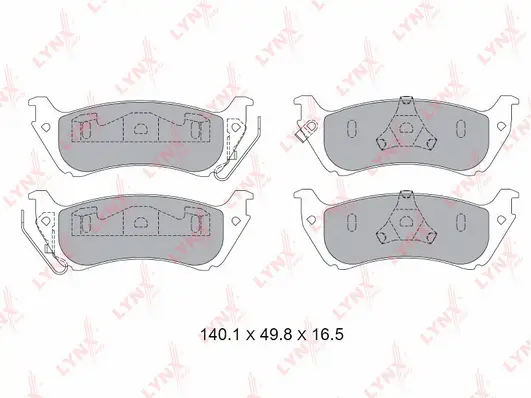 Kit de plaquettes de frein, frein à disque LYNXAUTO BD-5363
