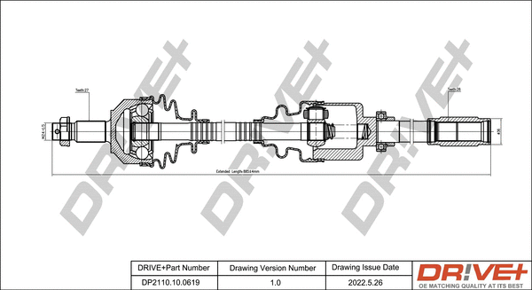 Arbre de transmission Dr!ve+ DP2110.10.0619