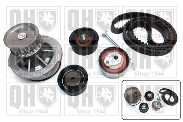 Pompe à eau + kit de courroie crantée QUINTON HAZELL QBPK2730
