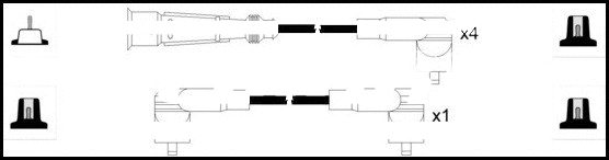 Kit de câbles d'allumage LEMARK HOES124