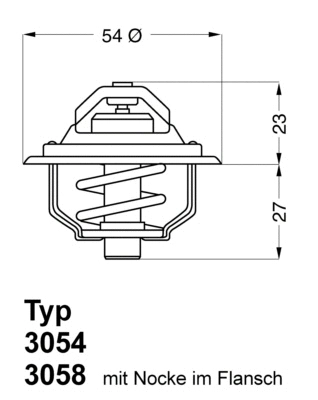 Thermostat, liquide de refroidissement BorgWarner (Wahler) 3054.87D50