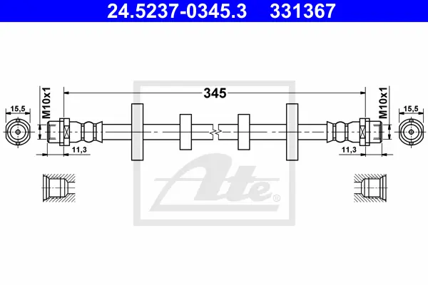 Flexible de frein ATE-APAC 24.5237-0345.3