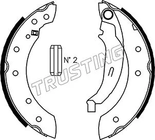 Jeu de mâchoires de frein TRUSTING 088.222