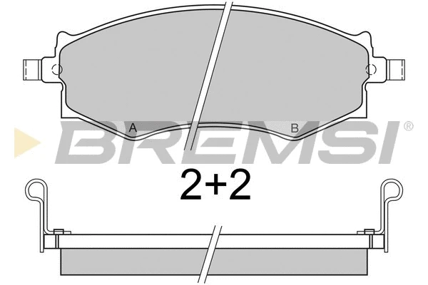 Kit de plaquettes de frein, frein à disque BREMSI BP2572