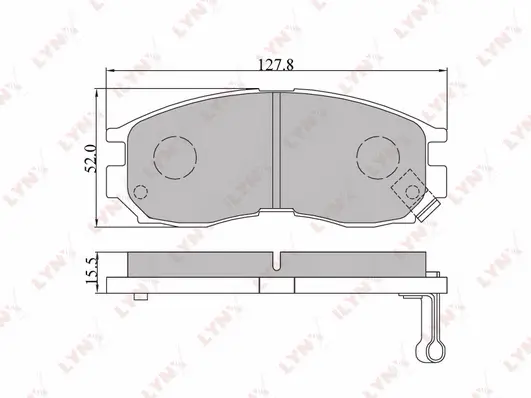 Kit de plaquettes de frein, frein à disque LYNXAUTO BD-5509