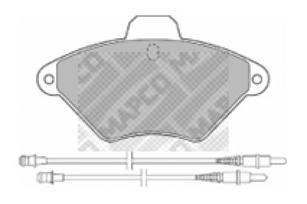Kit de plaquettes de frein, frein à disque MAPCO 6397