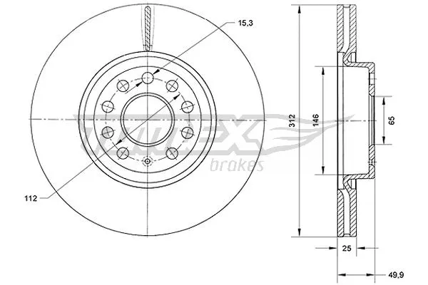 Disque de frein TOMEX Brakes TX 71-12