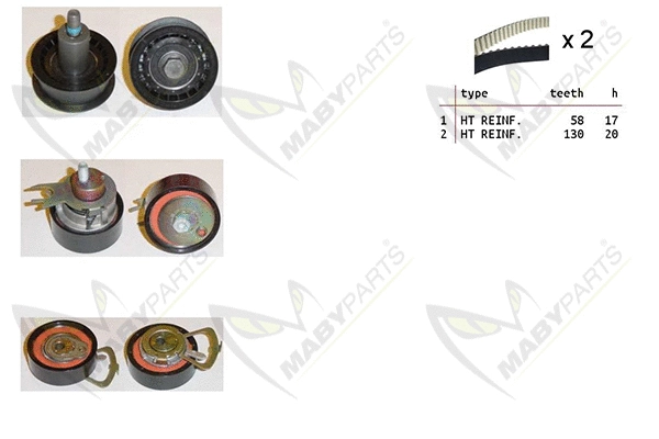 Kit de courroie crantée MABYPARTS OBK010149