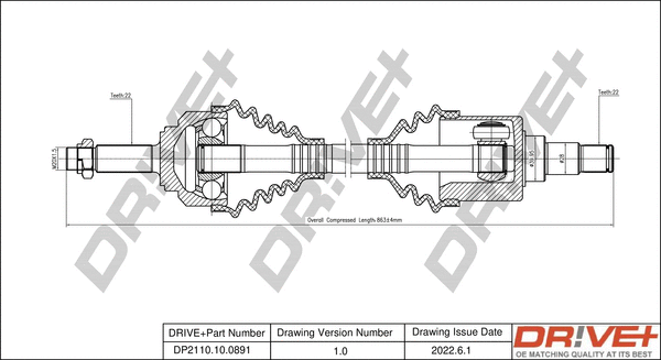 Arbre de transmission Dr!ve+ DP2110.10.0891