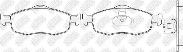 Kit de plaquettes de frein, frein à disque NiBK PN0277
