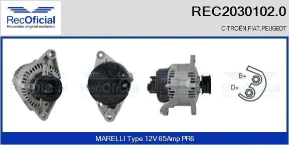 Alternateur RECOFICIAL REC2030102.0