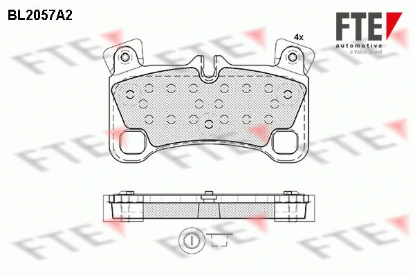 Kit de plaquettes de frein, frein à disque FTE 9010641