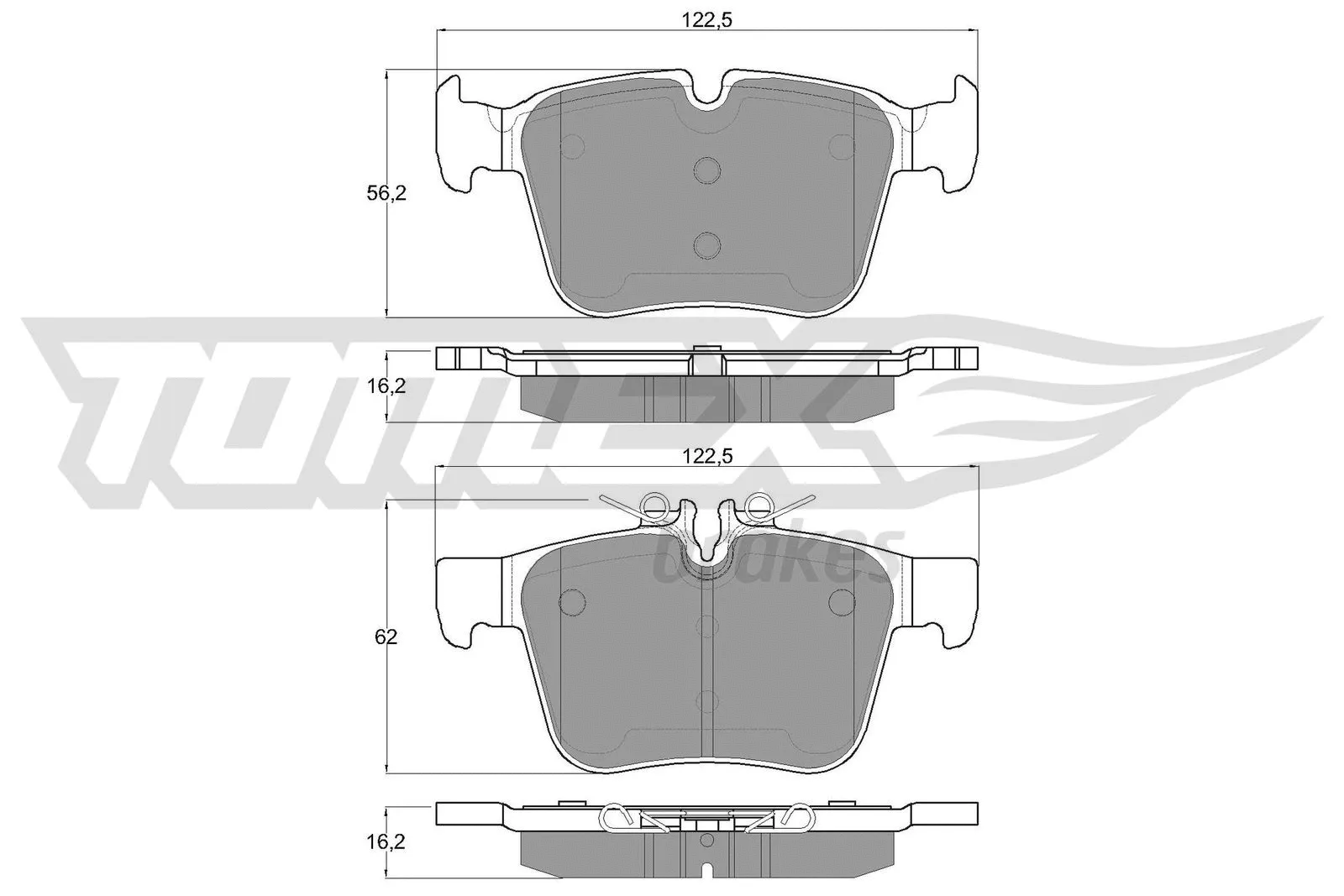 Kit de plaquettes de frein, frein à disque TOMEX Brakes TX 17-051