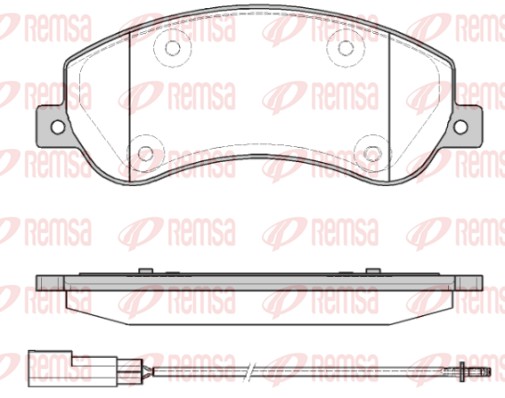 Kit de plaquettes de frein, frein à disque REMSA 1250.11