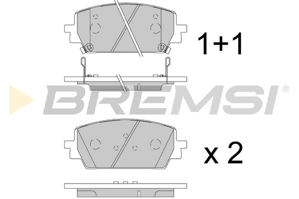 Kit de plaquettes de frein, frein à disque BREMSI BP3910