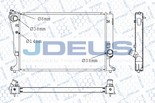 Radiateur, refroidissement du moteur JDEUS M-0280110