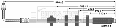 Flexible de frein BORG & BECK BBH6906