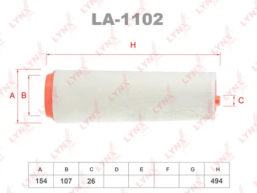 Filtre à air LYNXAUTO LA-1102