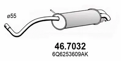 Silencieux arrière ASSO 46.7032