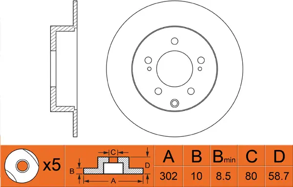 Disque de frein FIT FR0514