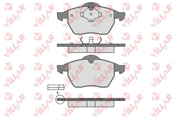Kit de plaquettes de frein, frein à disque VILLAR 626.0639