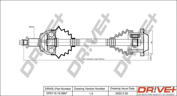 Arbre de transmission Dr!ve+ DP2110.10.0867