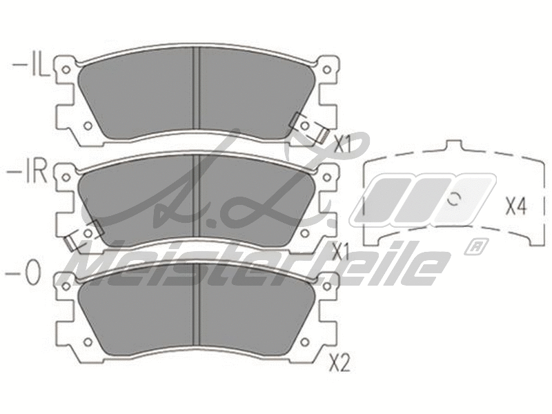 Kit de plaquettes de frein, frein à disque A.Z. Meisterteile AZMT-44-022-1770