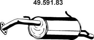 Silencieux arrière EBERSPÄCHER 49.591.83