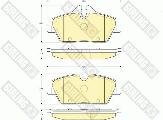 Kit de plaquettes de frein, frein à disque GIRLING 6116111