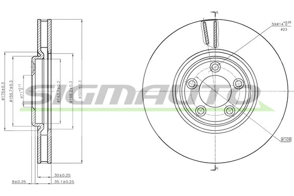 Disque de frein SIGMAUTO DBB648V