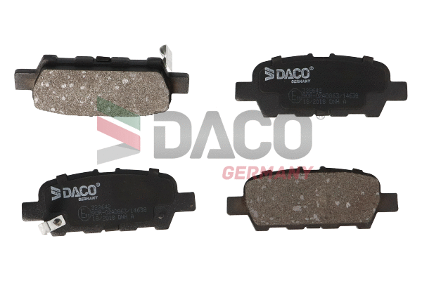 Kit de plaquettes de frein, frein à disque DACO Germany 322642