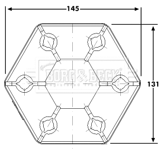 Joint, arbre de transmission BORG & BECK BDC102
