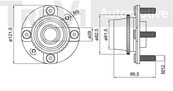 Kit de roulements de roue TREVI AUTOMOTIVE WB2015