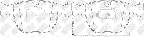 Kit de plaquettes de frein, frein à disque NiBK PN0401W