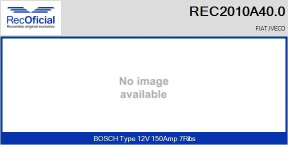 Alternateur RECOFICIAL REC2010A40.0