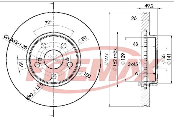 Disque de frein FREMAX BD-0504