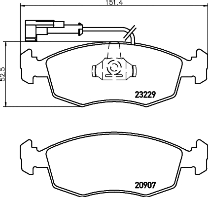 Kit de plaquettes de frein, frein à disque MINTEX MDB2758