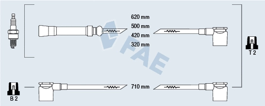 Kit de câbles d'allumage FAE 85440