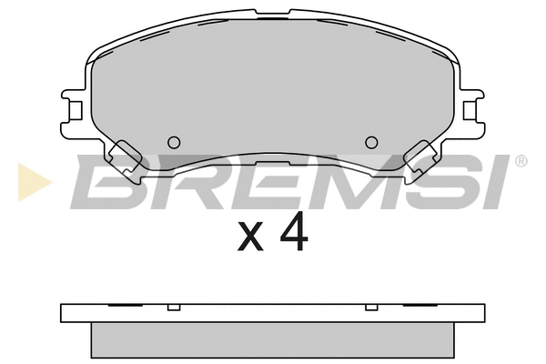 Kit de plaquettes de frein, frein à disque BREMSI BP3793
