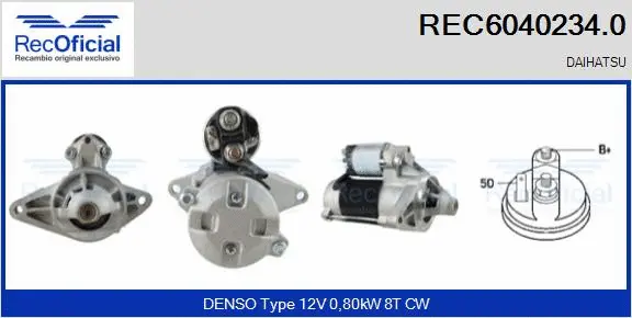Démarreur RECOFICIAL REC6040234.0