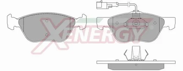 Kit de plaquettes de frein, frein à disque AP XENERGY X40576
