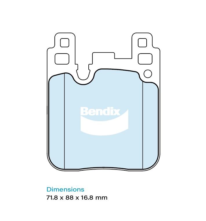 Kit de plaquettes de frein, frein à disque Bendix DB2410 EURO+