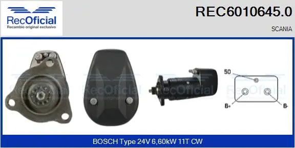 Démarreur RECOFICIAL REC6010645.0