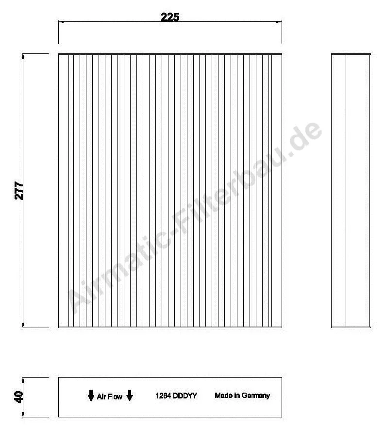 Filtre, air de l'habitacle AIRMATIC Filterbau IF1264B