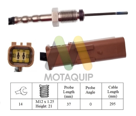 Capteur, température des gaz MOTAQUIP LVET406