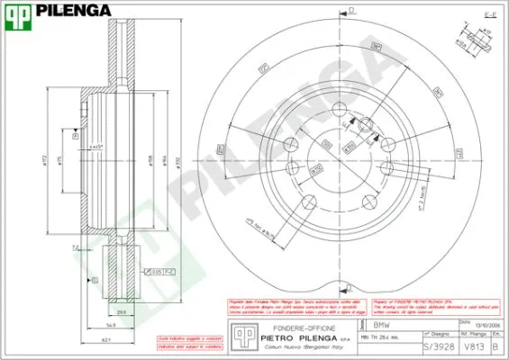 Disque de frein PILENGA V813