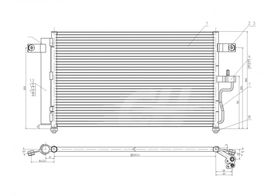 Condenseur, climatisation HART 610 266