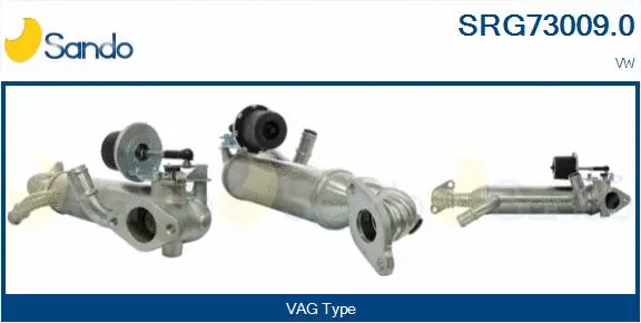 Radiateur, réaspiration des gaz d'échappement SANDO SRG73009.0