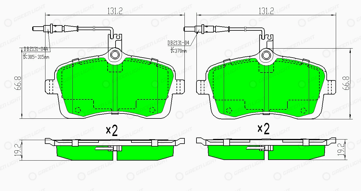 Kit de plaquettes de frein, frein à disque Automotive Adriado GLBP0135