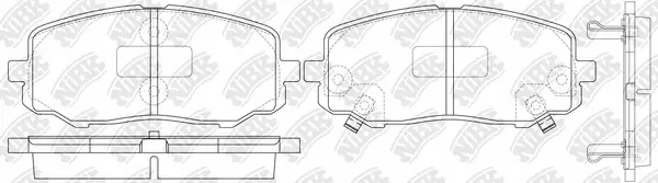 Kit de plaquettes de frein, frein à disque NiBK PN0448